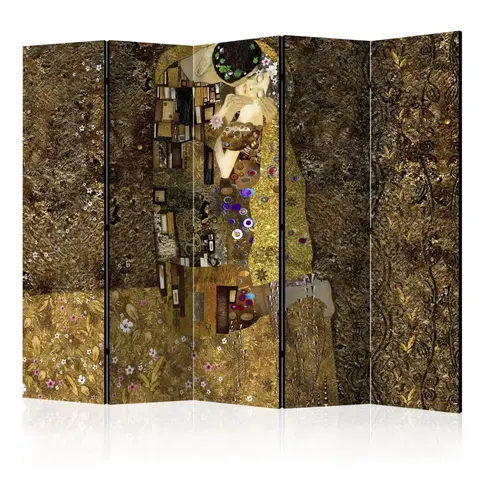 Paravány Paraván Golden Kiss Dekorhome 225x172 cm (5-dielny)