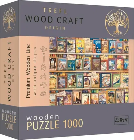 1000 dielikov Trefl Drevené puzzle Svetoví cestovní sprievodcovia 1000 Trefl