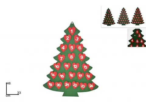 Vianočné dekorácie MAKRO - Kalendár adventný stromček