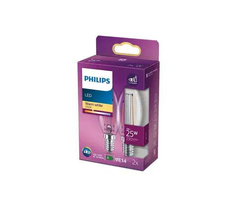 LED osvetlenie Philips SADA 2x LED Žiarovka VINTAGE Philips E14/2W/230V 2700K 