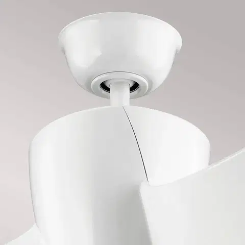 Stropné ventilátory so svetlom KICHLER Stropný ventilátor LED Phree 56, trojlopatkový, biely