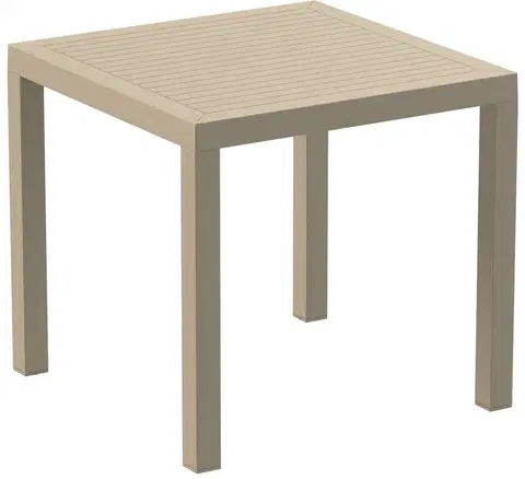 Záhradné stoly Záhradný stôl 80 cm Sivohnedá taupe