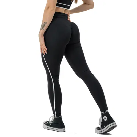 Dámske klasické nohavice Tvarujúce fitness legíny Nebbia MY RULES 609 Black - L