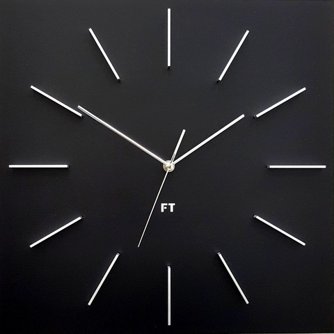 Hodiny Dizajnové nástenné hodiny Future Time FT1010BK Square black 40cm