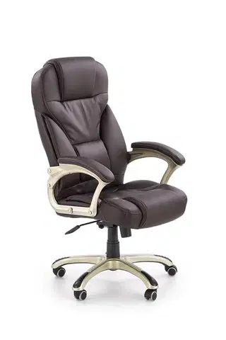 Kancelárske stoličky HALMAR Desmond kancelárske kreslo s podrúčkami tmavohnedá
