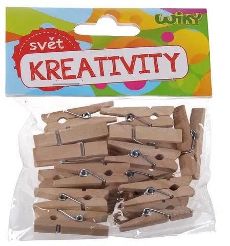 Kreatívne a výtvarné hračky WIKY - Štipce drevené 2,5cm 25ks