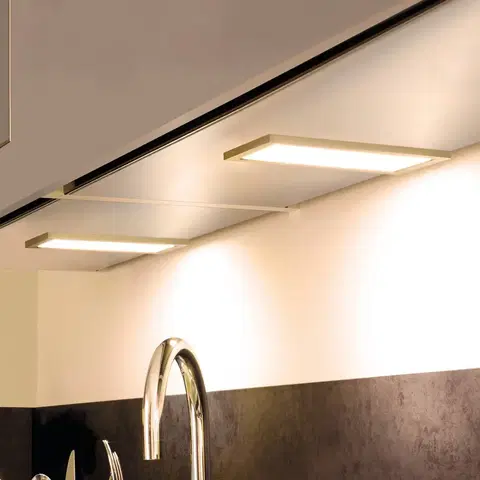 Osvetlenie kuchynskej linky Hera Podhľadové LED svetlo Sky stmievač 2ks 3000K oceľ