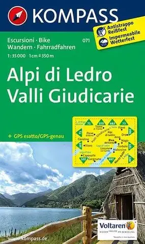 Turistika, skaly Alpi di Ledro - Valli Giudicarie 071 - 1:35 000