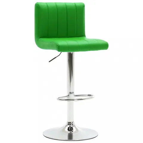 Barové stoličky Barová stolička umelá koža / chróm Dekorhome Zelená