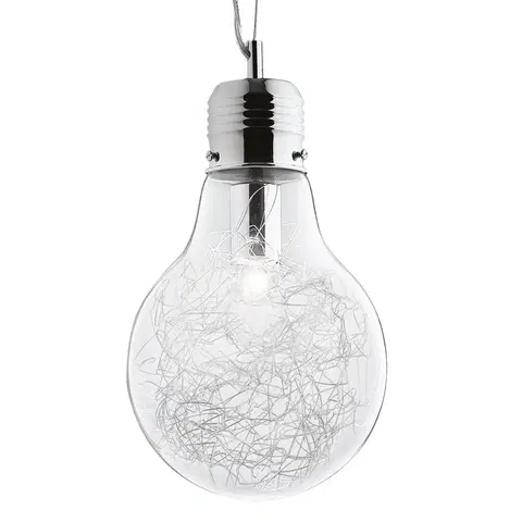 Závesné svietidlá Ideallux Luce Max – závesná lampa v tvare žiarovky