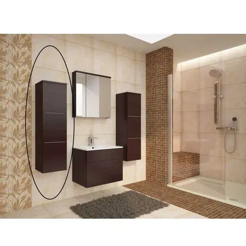 Kúpeľňové skrinky Mason Vysoká skrinka MASON  Tempo Kondela Wenge