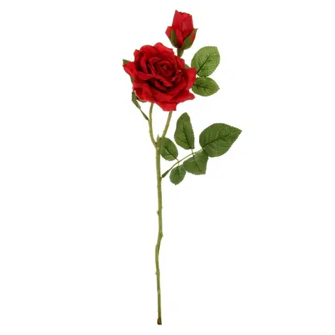 Kvety Umelá kvetina Ruža červená, 46 cm