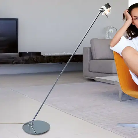 Stojacie lampy Top Light LED stojacia lampa Puk Floor Mini Single chróm