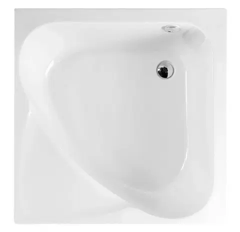 Vane POLYSAN - CARMEN hlboká sprchová vanička štvorcová 90x90x30cm, biela 29611