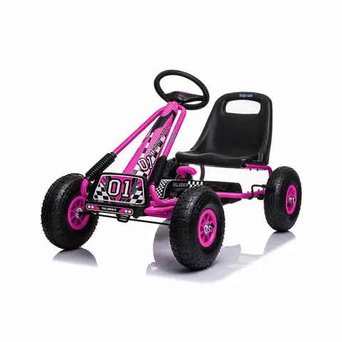 Detské vozítka a príslušenstvo Baby Mix Detská šliapacia motokára Go-kart Razor, ružová
