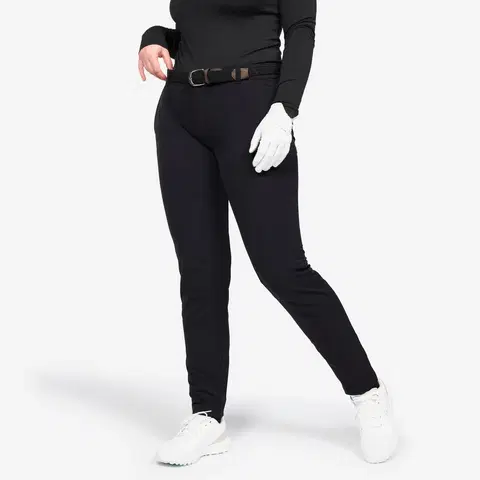 nohavice Dámske golfové nohavice do chladného počasia čierne