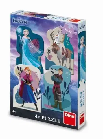 Do 49 dielikov Dino Toys Puzzle Ľadové kráľovstvo 4x54 Dino