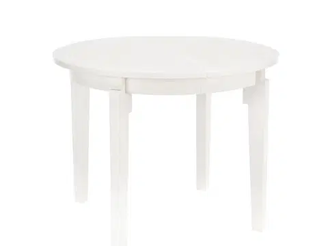 Jedálenské stoly HALMAR Sorbus 100/200 okrúhly rozkladací jedálenský stôl biela