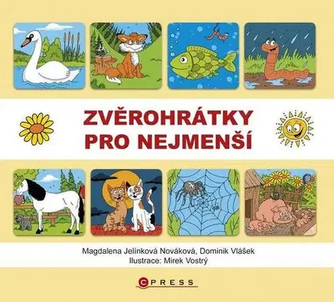 Leporelá, krabičky, puzzle knihy Zvěrohrátky pro nejmenší - Magdalena Jelínková Nováková,Mirek Vostrý
