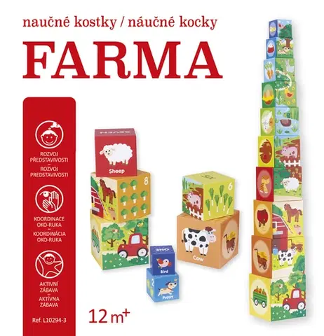 Leporelá, krabičky, puzzle knihy Farma - Naučné kostky/náučné kocky - Kolektív autorov