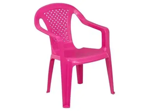 Detské stoly a stoličky Kinekus Stolička plastová BABY, ružová