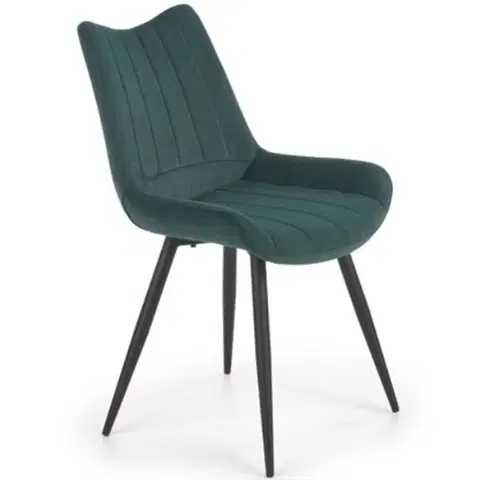 Čalúnené stoličky Stolička W141 zelená