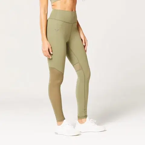 Športové legíny SQUATWOLF Dámske legíny Mesh Insert Green  S