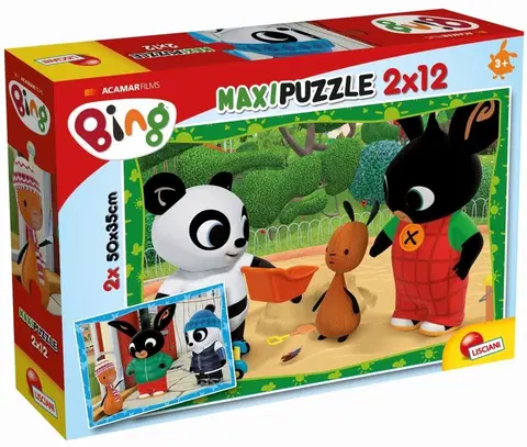 Hračky puzzle LISCIANIGIOCH - Bing A Jeho Priatelia, Puzzle 2X12