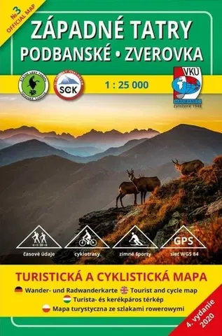 Turistika, skaly Západné Tatry - Podbanské - Zverovka - TM 3, 1:25 000, 4. vydanie - Kolektív autorov