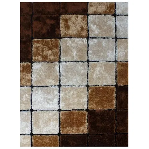 Koberce a koberčeky KONDELA Ludvig Typ 3 koberec 120x180 cm béžová / hnedá