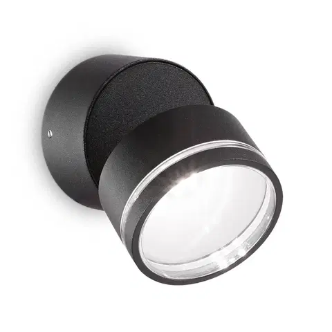 Nástenné svietidlá Ideallux Ideal Lux Omega Round nástenné LED 4 000K čierna