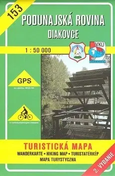 Turistika, skaly Podunajská rovina - Diakovce - TM 153 - 1:50 000