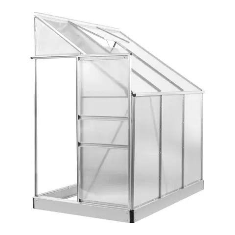 Pareniská NABBI Glasshouse záhradný skleník k stene 190x130x205 cm priehľadná