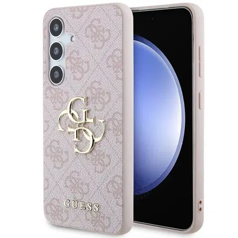 Puzdrá na mobilné telefóny Zadný kryt Guess 4G Metal Logo pre Samsung Galaxy S24 Plus, ružová 57983119486