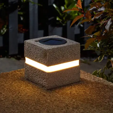 Solárne dekoračné osvetlenie SMART GARDEN Solárny LED kameň Glam Rock v súprave 2 kusy