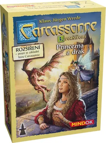 Rodinné hry Mindok Hra Carcassonne: Princezná a drak (3. rozšírenie) Mindok