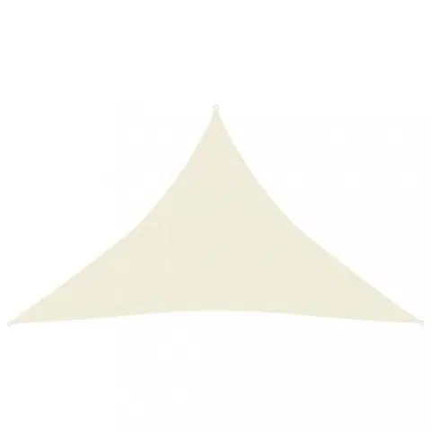 Stínící textilie Tieniaca plachta trojuholníková HDPE 3 x 3 x 3 m Dekorhome Krémová
