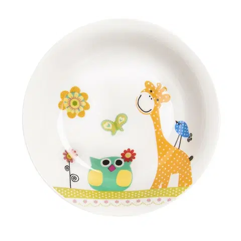 Taniere Orion Hlboký detský porcelánový tanier ŽIRAFA 19 cm