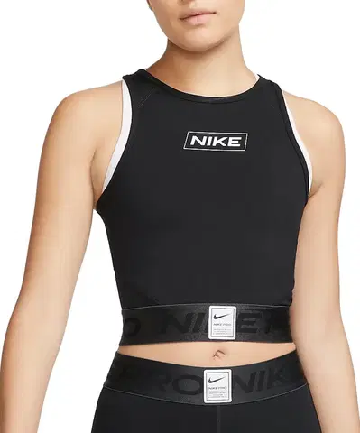Dámske tričká Nike Pro Dri-FIT Crop Tank W L
