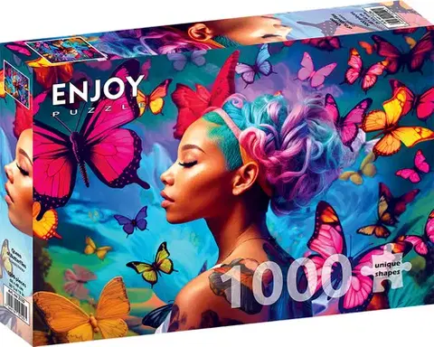 1000 dielikov Enjoy Puzzle Kráľovná motýľov 1000 Enjoy