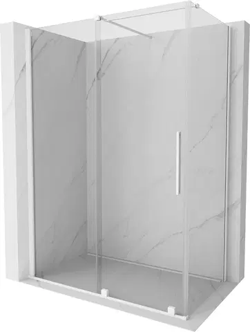 Sprchovacie kúty MEXEN/S - Velár sprchovací kút 160 x 100, transparent, biela 871-160-100-01-20