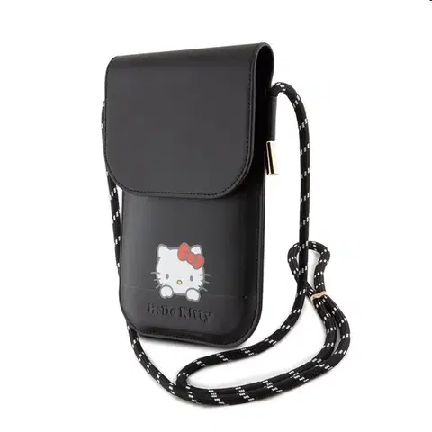 Puzdrá na mobilné telefóny Hello Kitty PU Daydreaming Logo Leather Wallet Phone Bag, black 57983116951