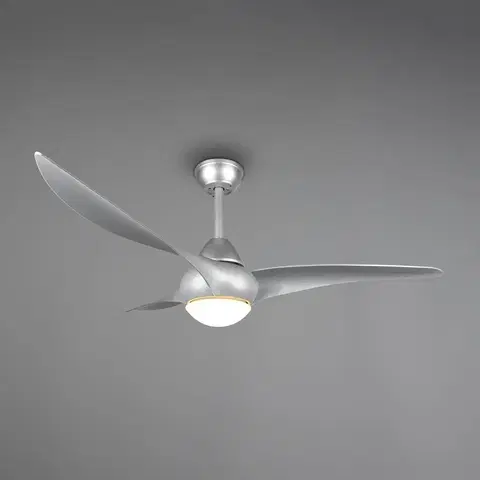 Stropné ventilátory so svetlom Reality Leuchten LED ventilátor Alesund s diaľkovým ovládaním titán
