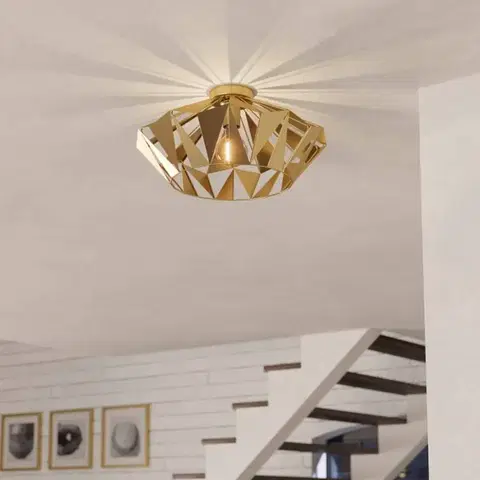 Stropné svietidlá EGLO EGLO Carlton stropné svietidlo, zlatá