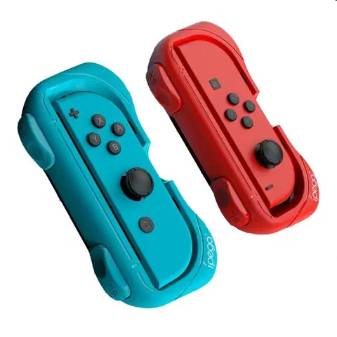 Príslušenstvo k herným konzolám iPega Grip s popruhom pre Nintendo Joy-Con ovládače, bluered (2ks) PG-SW055A