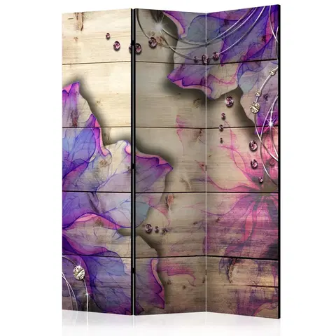 Paravány Paraván Purple Memory Dekorhome 135x172 cm (3-dielny)