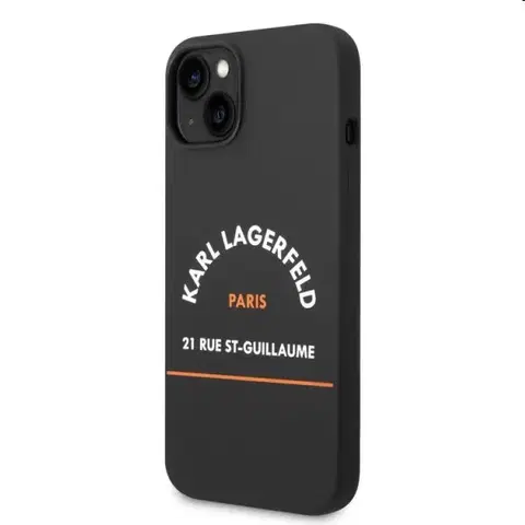 Puzdrá na mobilné telefóny Zadný kryt Karl Lagerfeld Rue St Guillaume pre Apple iPhone 14, čierna 57983111429