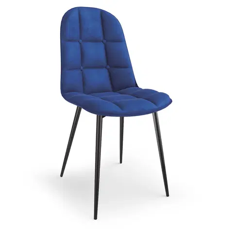 Jedálenské stoličky HALMAR K417 jedálenská stolička granátová (Velvet) / čierna