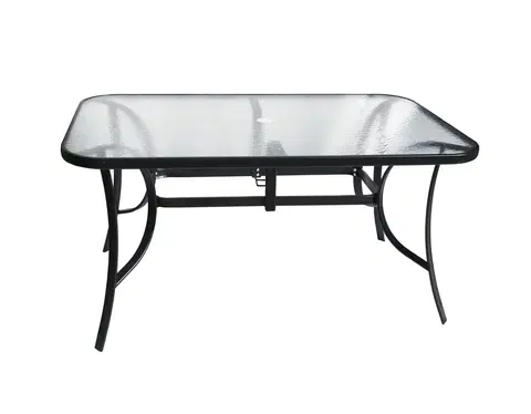 Jedálenské stoly Rojaplast Stôl XT1012T (ZWT-150) - priehľadné sklo