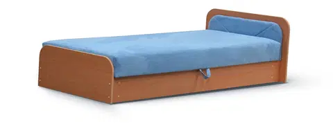 Postele NABBI Pinerolo 80 P jednolôžková posteľ (váľanda) s úložným priestorom svetlomodrá
